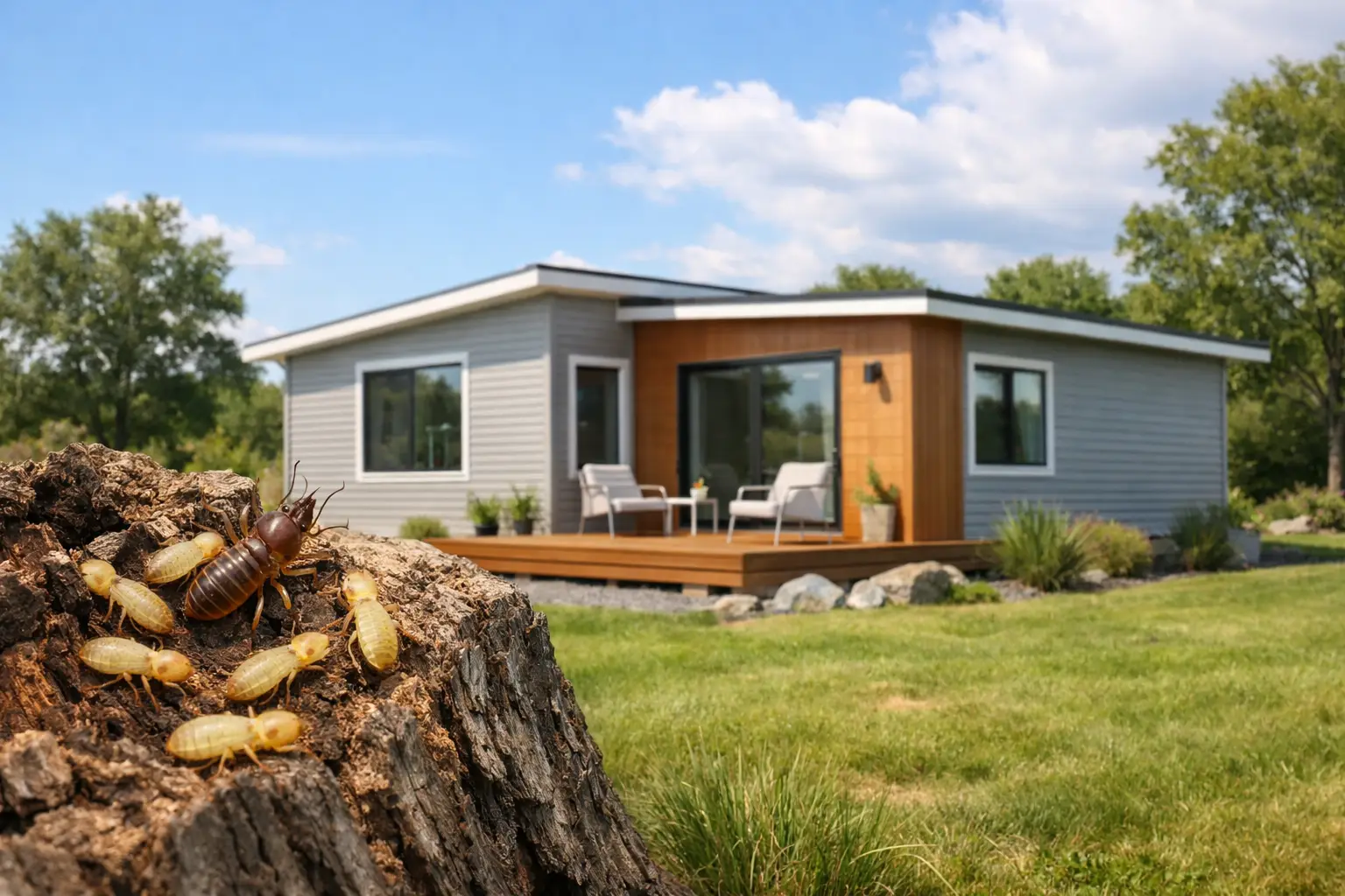 Can prefab homes resist termites in tropical climates? Learn how galvanized steel framing, fiber-cement cladding, and moisture control protect a property.