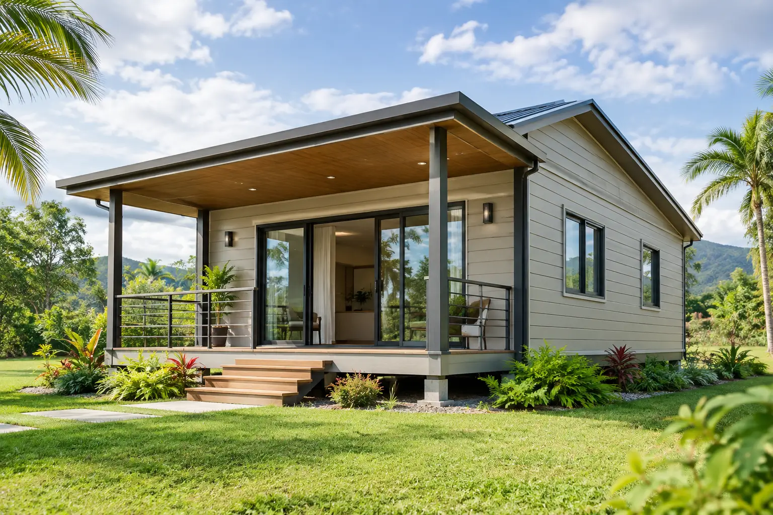 Learn how prefab homes manage humidity through steel framing, insulation, ventilation, and weather-resistant cladding for comfortable tropical living.