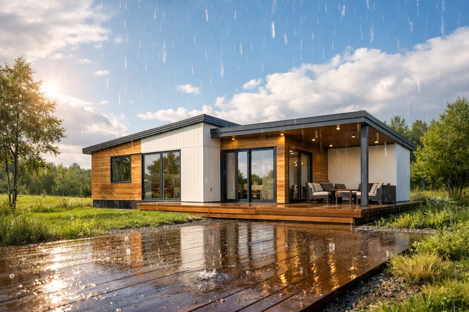 Prefab Homes for Heavy Rain That Stay Dry